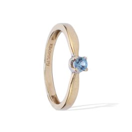 Anillo Solitario Aguamarina