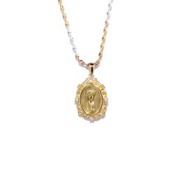 Medalla Virgen María orando lunares