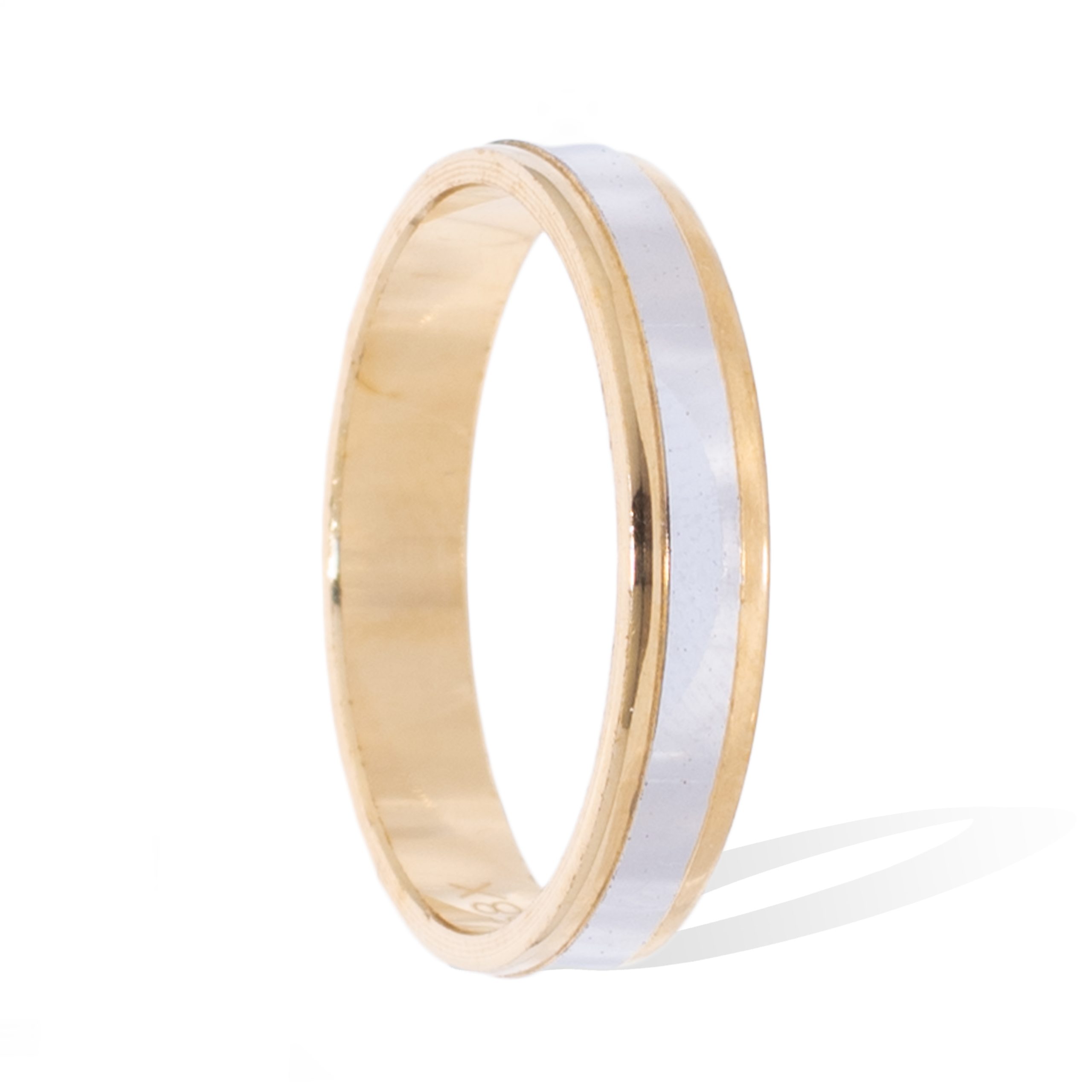 Argolla de matrimonio bicolor